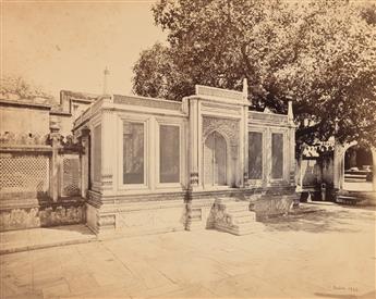 SAMUEL BOURNE (1834-1912) A pair of albums from India with a total of 100 photographs.